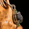 Moldavite & Green Chrome Diopside Pendant Sterling #6652-Moldavite Life