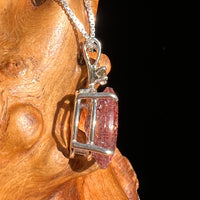 Moldavite & Harlequin Quartz Necklace Sterling #6723-Moldavite Life