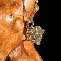 Moldavite Heart Necklace Sterling Silver #7253-Moldavite Life