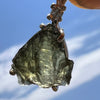 Moldavite & Herkimer Diamond Necklace Sterling #5477-Moldavite Life