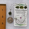 Moldavite & Herkimer Diamond Necklace Sterling #5479-Moldavite Life