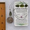 Moldavite & Herkimer Diamond Necklace Sterling #5486-Moldavite Life