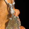 Moldavite & Herkimer Diamond Necklace Sterling #5489-Moldavite Life