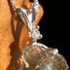 Moldavite & Herkimer Diamond Necklace Sterling #5501-Moldavite Life
