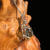 Moldavite & Herkimer Diamond Necklace Sterling #5501-Moldavite Life