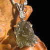 Moldavite & Herkimer Diamond Necklace Sterling #5506-Moldavite Life