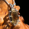 Moldavite & Herkimer Diamond Necklace Sterling #7652-Moldavite Life