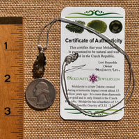 Moldavite & Herkimer Diamond Necklace Sterling #7652-Moldavite Life