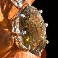 Moldavite & Herkimer Diamond Necklace Sterling #7653-Moldavite Life