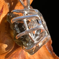 Moldavite & Herkimer Diamond Pendant Sterling #7527-Moldavite Life