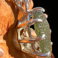 Moldavite & Herkimer Diamond Pendant Sterling #7528-Moldavite Life