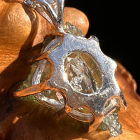 Moldavite & Herkimer Diamond Pendant Sterling #7529-Moldavite Life