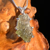 Moldavite & Herkimer Diamond Pendant Sterling #7531-Moldavite Life