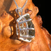 Moldavite & Herkimer Diamond Pendant Sterling #7531-Moldavite Life