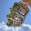 Moldavite & Herkimer Diamond Pendant Sterling #7532-Moldavite Life