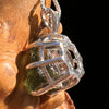 Moldavite & Herkimer Diamond Pendant Sterling #7650-Moldavite Life