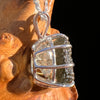 Moldavite & Herkimer Diamond Pendant Sterling #7845-Moldavite Life