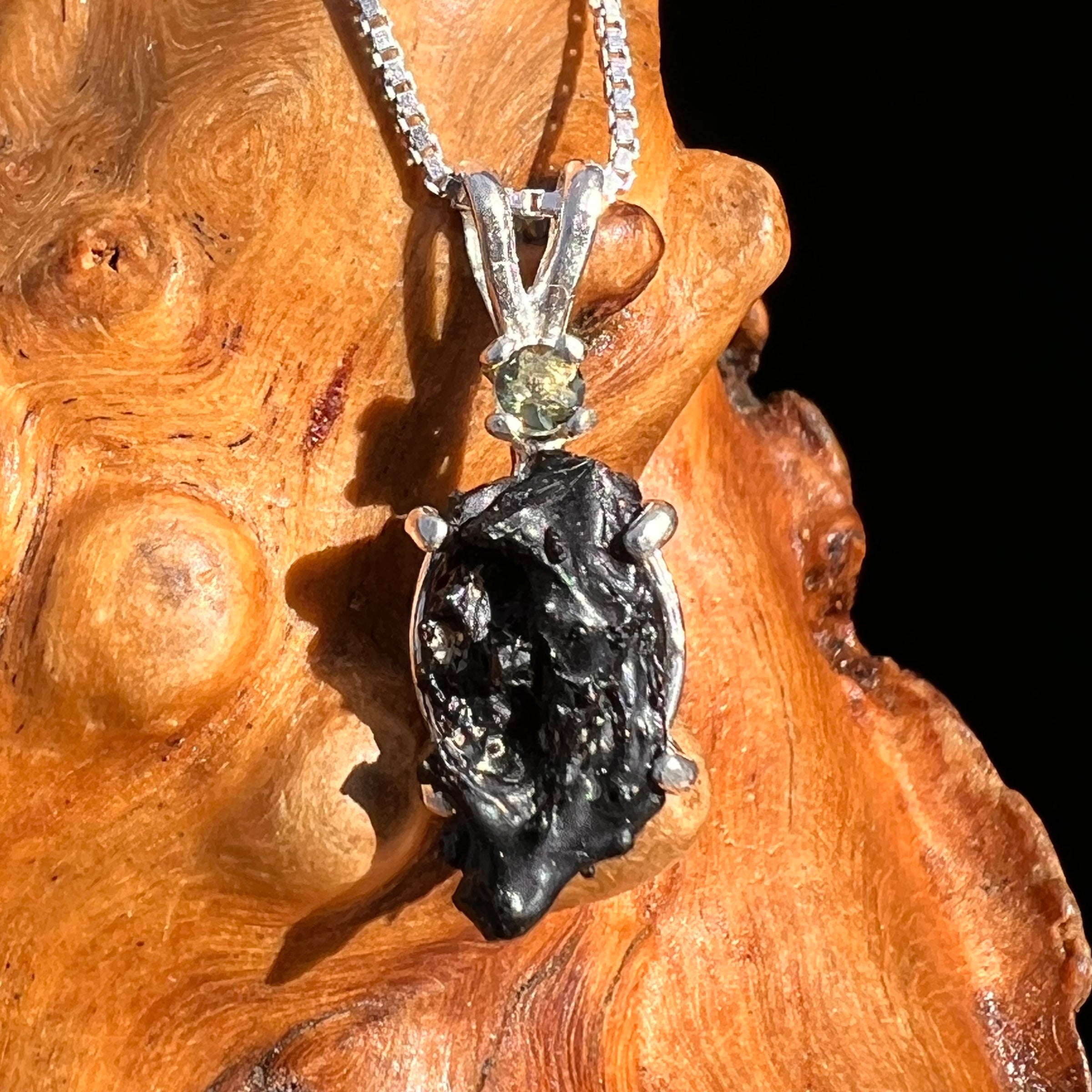Moldavite & Irgizite Pendant Sterling Silver #8316-Moldavite Life
