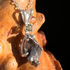 Moldavite & Meteorite Necklace Sterling Silver #7655-Moldavite Life