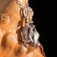 Moldavite & Meteorite Necklace Sterling Silver #7655-Moldavite Life