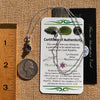Moldavite & Meteorite Necklace Sterling Silver #7655-Moldavite Life