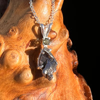 Moldavite & Meteorite Necklace Sterling Silver #7655-Moldavite Life