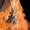 Moldavite & Meteorite Necklace Sterling Silver #7657-Moldavite Life