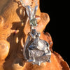 Moldavite & Meteorite Necklace Sterling Silver #7659-Moldavite Life