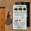 Moldavite & Meteorite Necklace Sterling Silver #7659-Moldavite Life