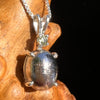 Moldavite & Muonionalusta Meteorite Pendant Sterling #6754-Moldavite Life