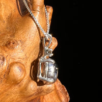 Moldavite & Muonionalusta Meteorite Pendant Sterling #6754-Moldavite Life