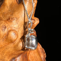 Moldavite & Muonionalusta Meteorite Pendant Sterling #6755-Moldavite Life