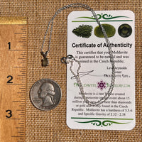 Moldavite Necklace Sterling Silver #7201-Moldavite Life