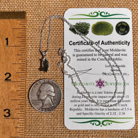 Moldavite Necklace Sterling Silver #7448-Moldavite Life
