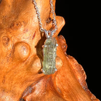 Moldavite Necklace Sterling Silver #7451-Moldavite Life