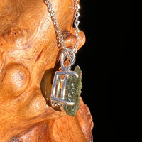 Moldavite Necklace Sterling Silver #7455-Moldavite Life