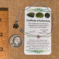 Moldavite Necklace Sterling Silver #7456-Moldavite Life