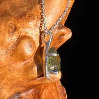 Moldavite Necklace Sterling Silver #7477-Moldavite Life