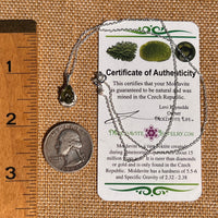 Moldavite Necklace Sterling Silver #7477-Moldavite Life