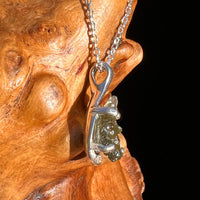 Moldavite Necklace Sterling Silver #7478-Moldavite Life