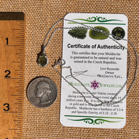 Moldavite Necklace Sterling Silver #7478-Moldavite Life