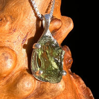 Moldavite Necklace Sterling Silver #7481-Moldavite Life