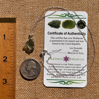 Moldavite Necklace Sterling Silver #7570-Moldavite Life