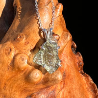 Moldavite Necklace Sterling Silver #7570-Moldavite Life
