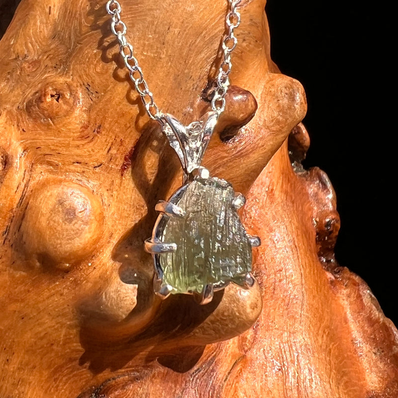 Moldavite Necklace Sterling Silver #7804-Moldavite Life
