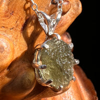 Moldavite Necklace Sterling Silver #7807-Moldavite Life