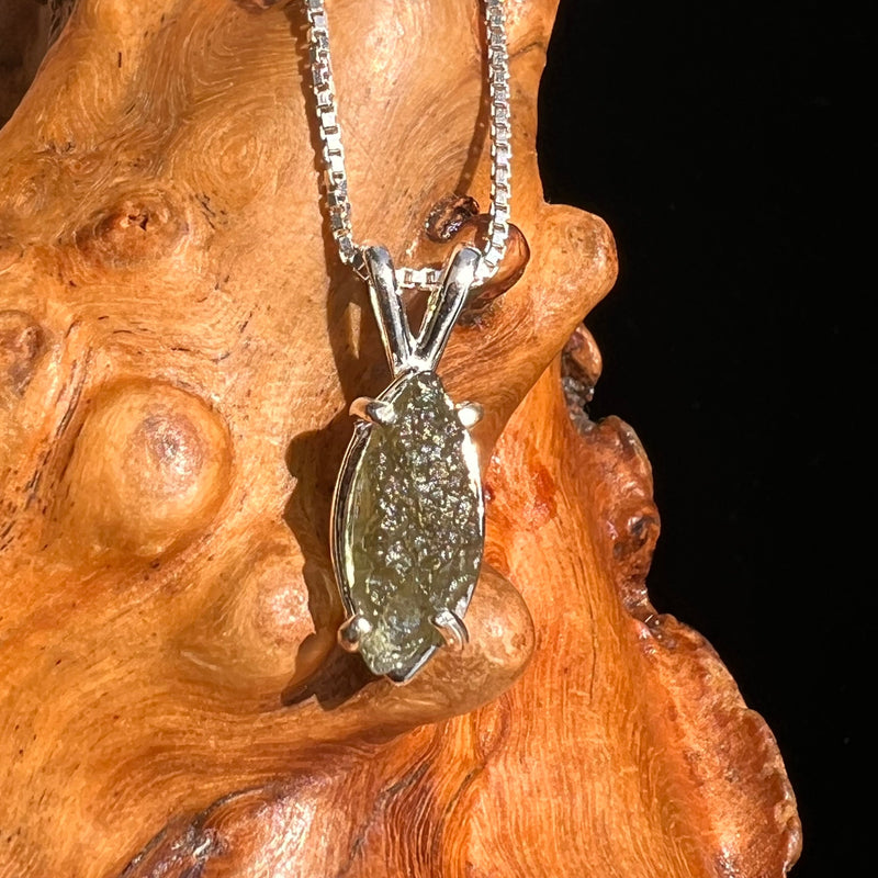 Moldavite Pendant Sterling Silver #5419-Moldavite Life