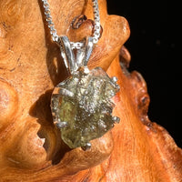 Moldavite Pendant Sterling Silver #5424-Moldavite Life