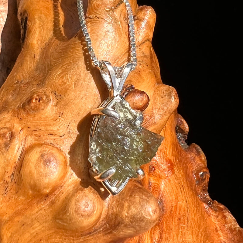 Moldavite Pendant Sterling Silver #5431-Moldavite Life