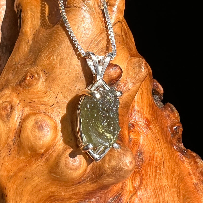 Moldavite Pendant Sterling Silver #5432-Moldavite Life